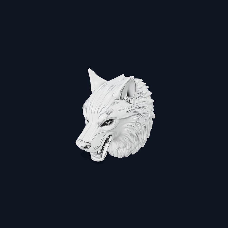 Silver Wolf Head model pack